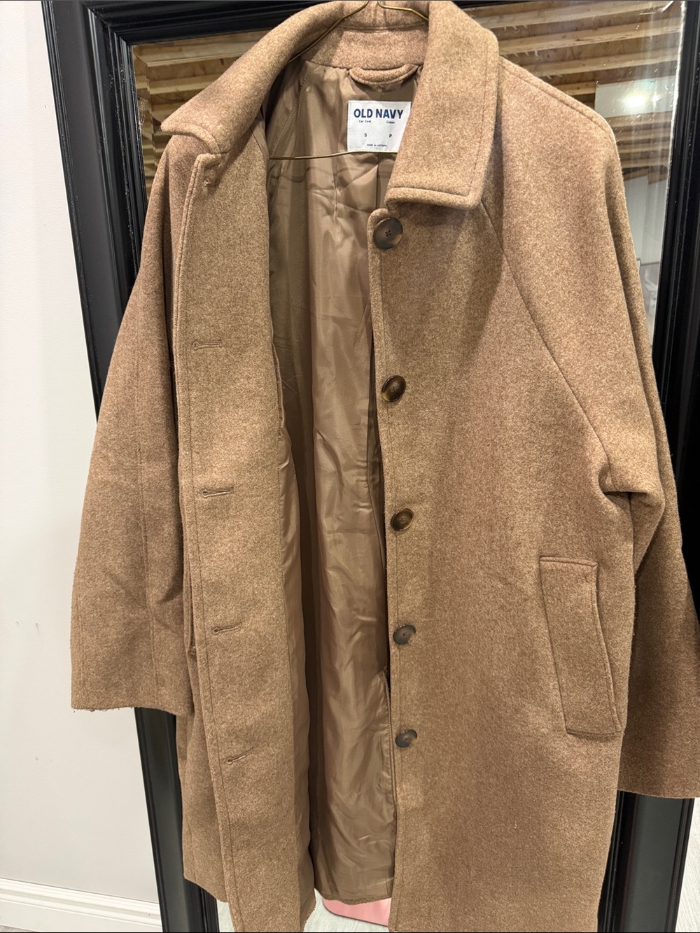 Old Navy Womens Camel Brown Pea Coat - Picture 3 of 5